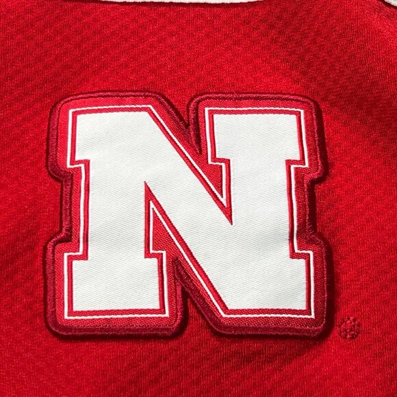 Adidas Nebraska Cornhuskers 1/4 Zip Pullover Lightweight Jacket Sweatshirt Mens - Picture 5 of 10